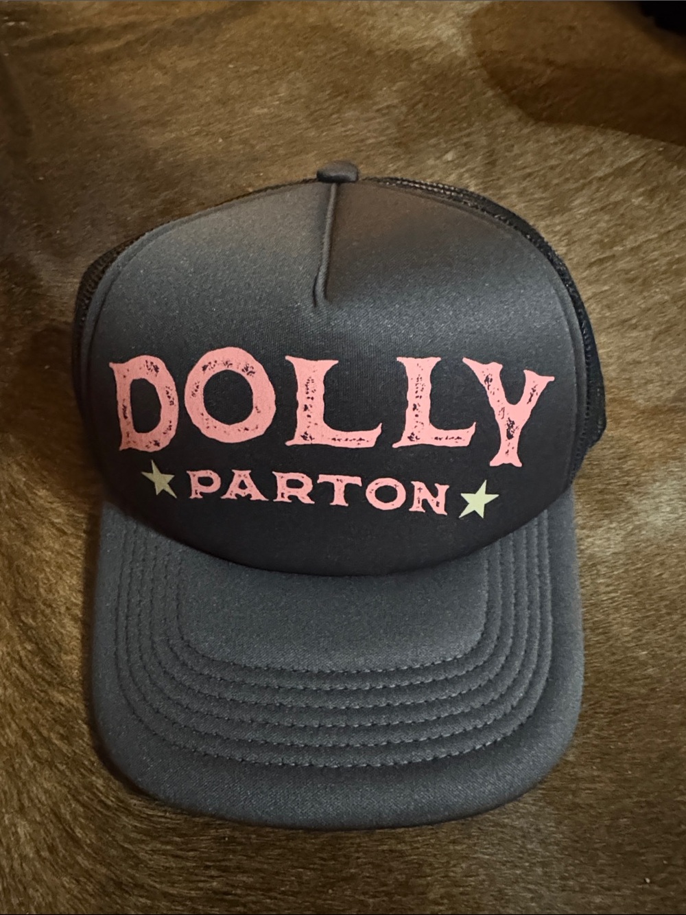 Dollcake Black Kids Trucker Hat with Pink Logo
